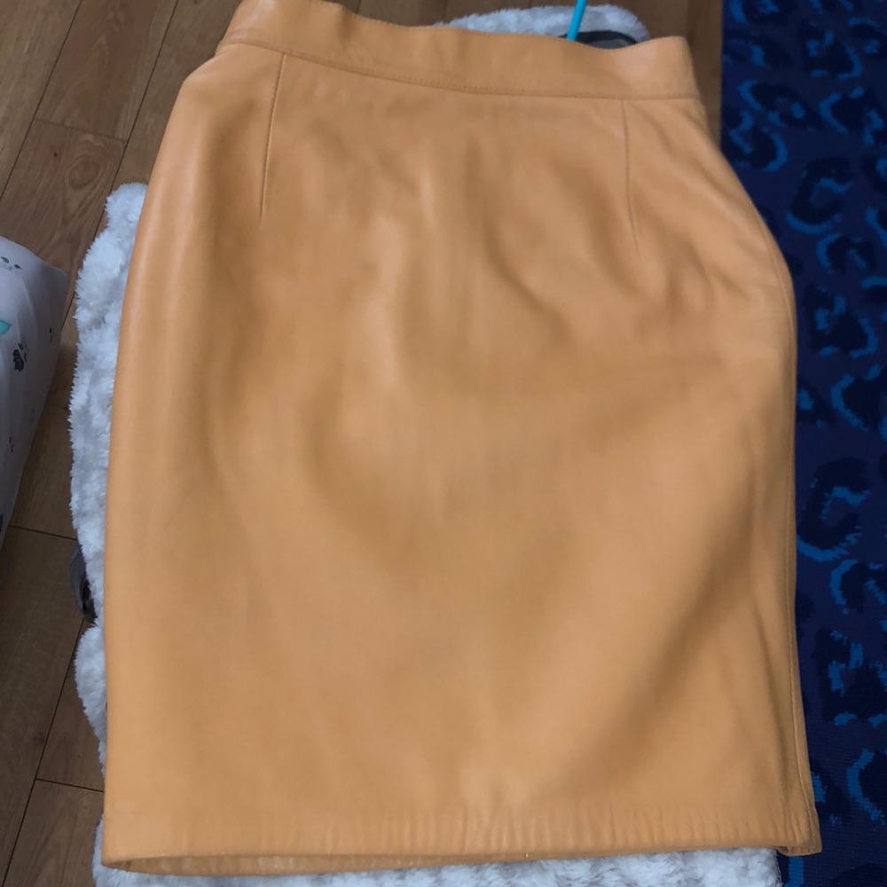 Moschino leather pencil skirt